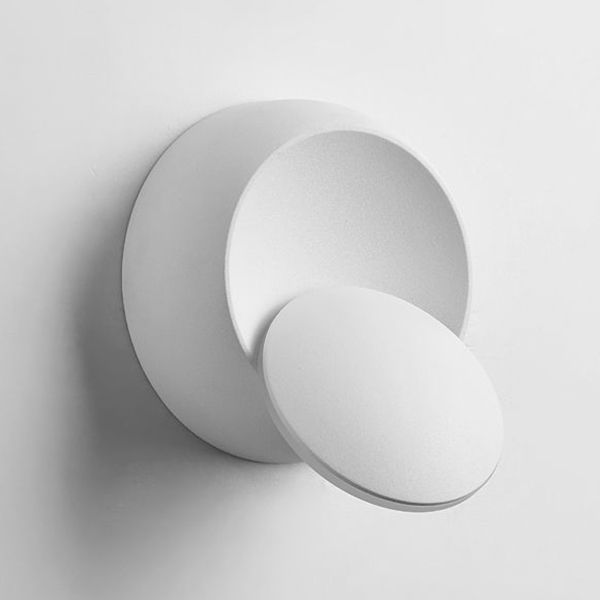 Bedroom Nordic Sconce Light Fixtures Circular LED Rotatable Wall Mounted Lighting