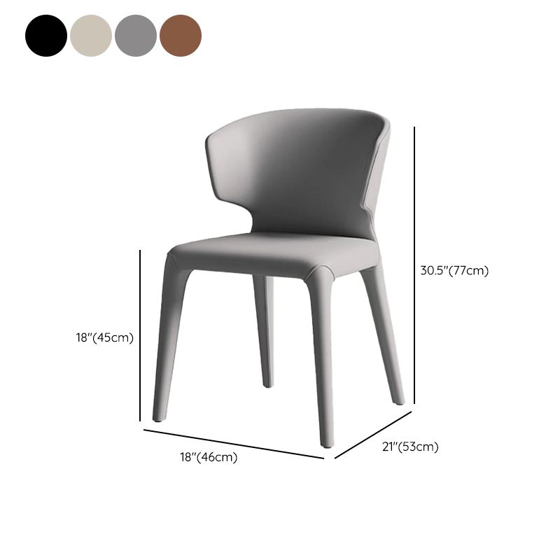 Kitchen Wingback Parsons Chair Faux Leather Dining Room Chair