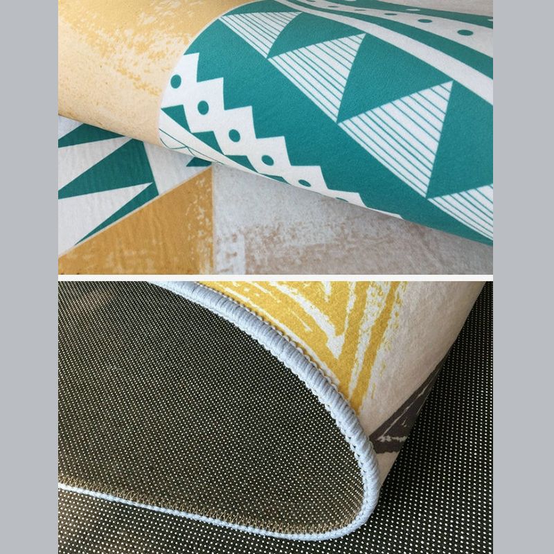 Tapis de médaillon marocain de tapis multicolore Tapis de support sans glissement pour salon