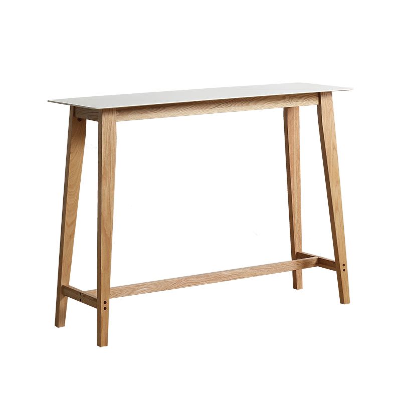 Rectangle Bar Pub Table Set 1/3 Pcs Solid Wood Frame Bar Table and Stools