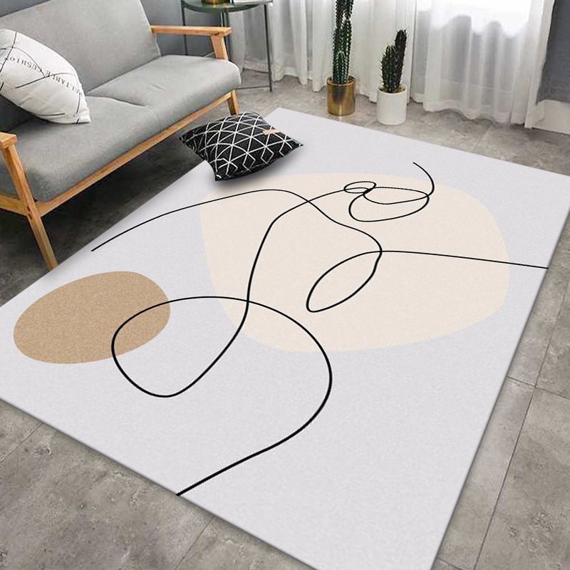 Alfombra nórdica nórdica poliéster block alfombra alfombra resistente a manchas para decoración del hogar