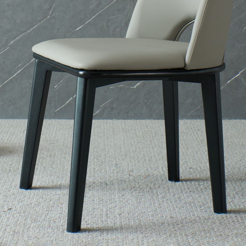 Industrial Home Indoor Chair Solid Wood Legs Dining Armless Chair