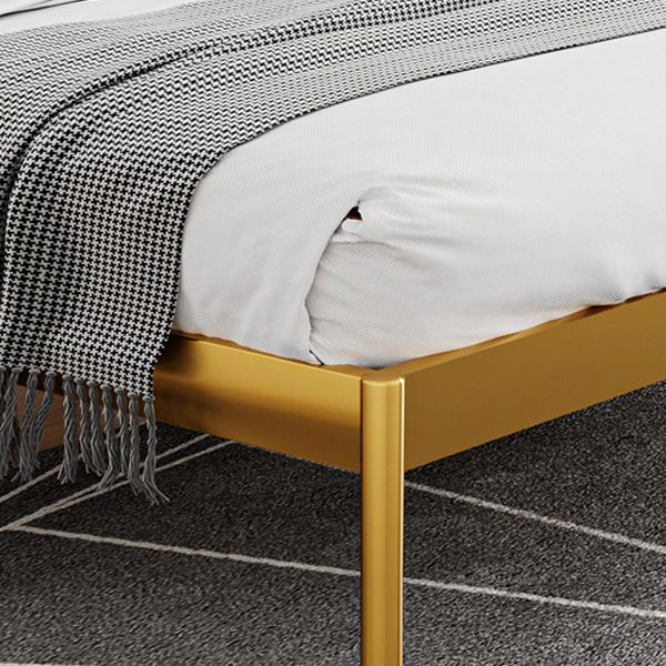 Open Frame Metal Bed Frame Contemporary Wire-Grid Iron Bed with Headboard