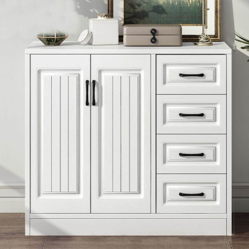 White Standard Cabinet Solid Wood Storage Cabinet with Drawer
