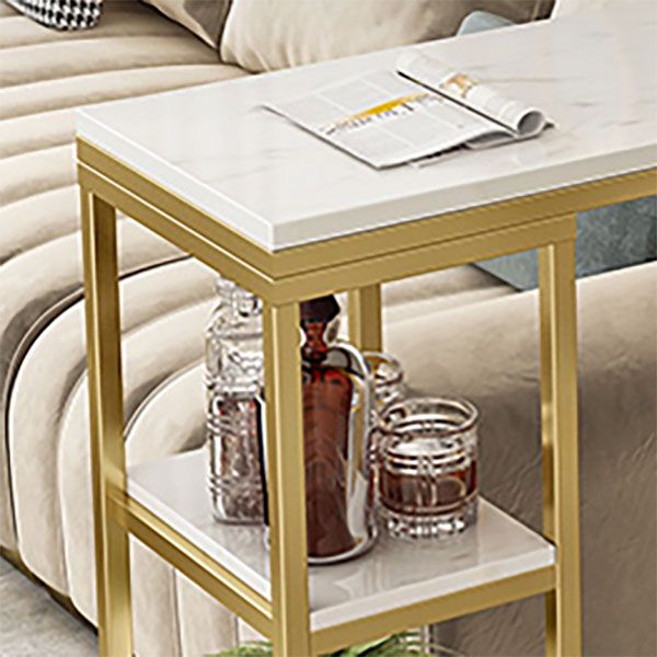 1/3 Pieces Luxurious Rectangular Pub Table Set Artificial Marble Top Bistro Table Set