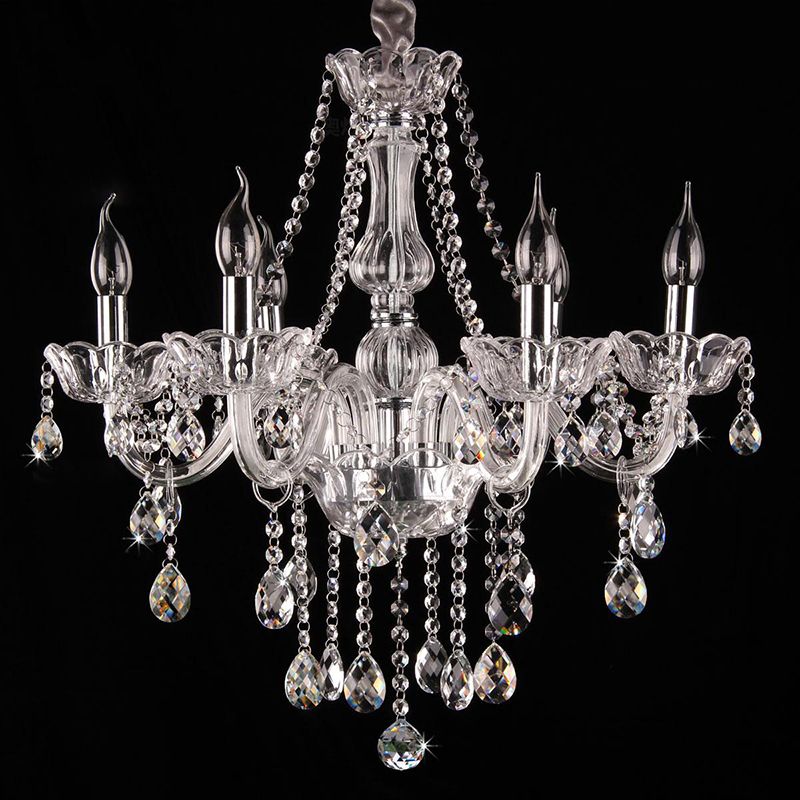 K9 Crystal Victorian Drop Lamp Candelabra Chandelier Lighting Fixtures for Bedroom