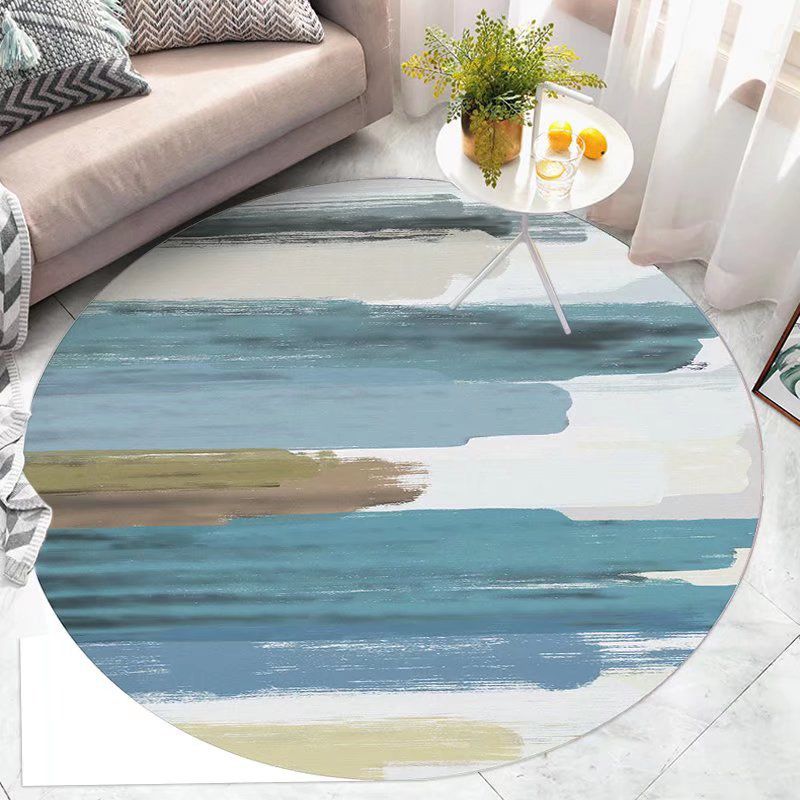 Nordic Pink Rug Polyester Color Lump Rug Tear Resistant Rug for Home Decor