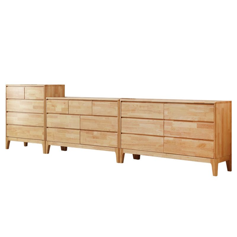 Contemporary 16" W Rubber Wood Storage Chest Bedroom Chest with Drawers