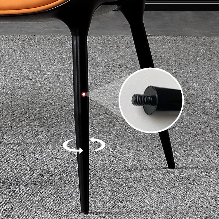 Chaise de salle à manger rembourrée en métal à dossier solide d'intérieur de fauteuil de style moderne