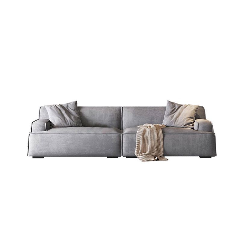 Stationary Stain Resistant Living Room Square Arm Standard Sofa