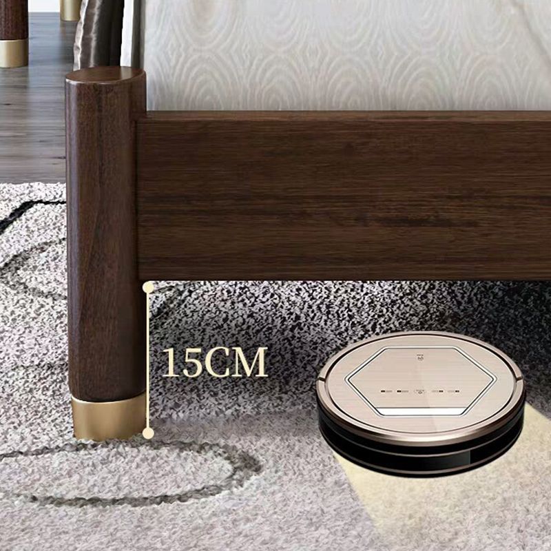 Traditional Espresso Panel Bed Walnut Rectangular Standard Bed with Headboard