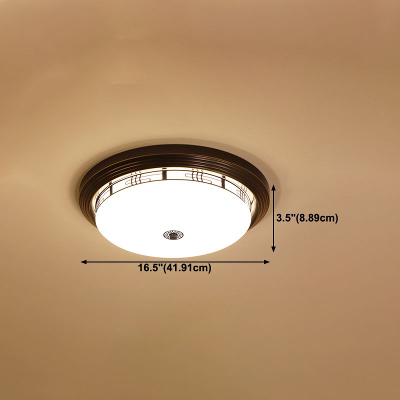 Round Flush Mount Light Modern Style Metal 1 Flush Ceiling Lights