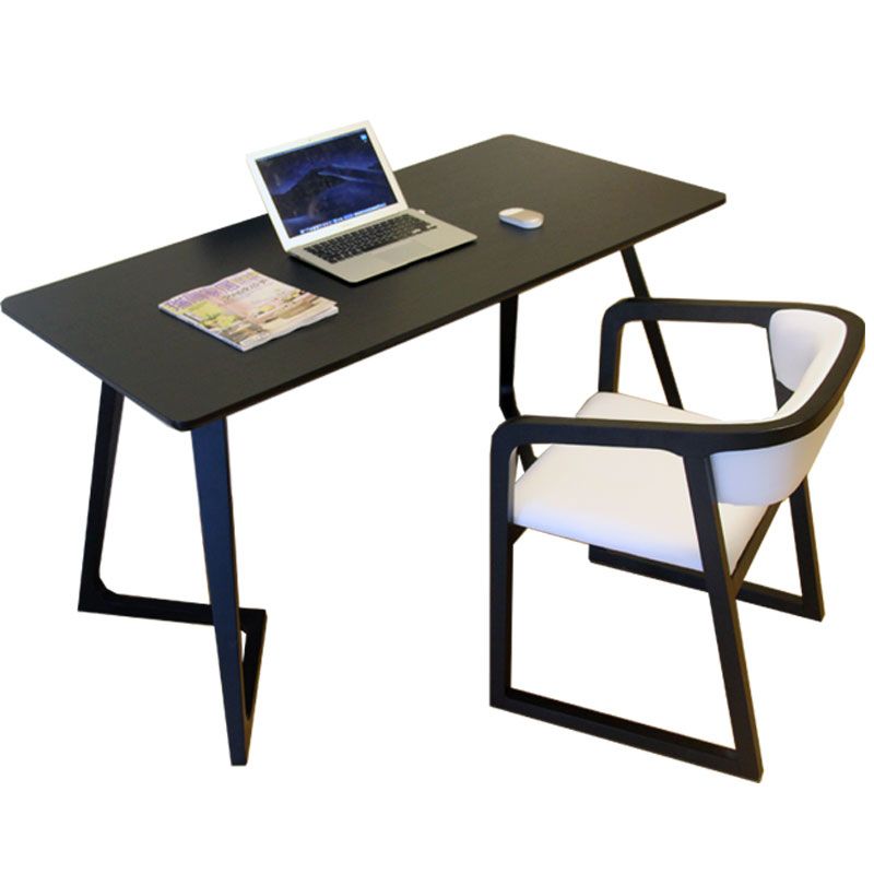 Mesa de comedor rectangular contemporánea de madera maciza mesa de madera de madera con base de trineo