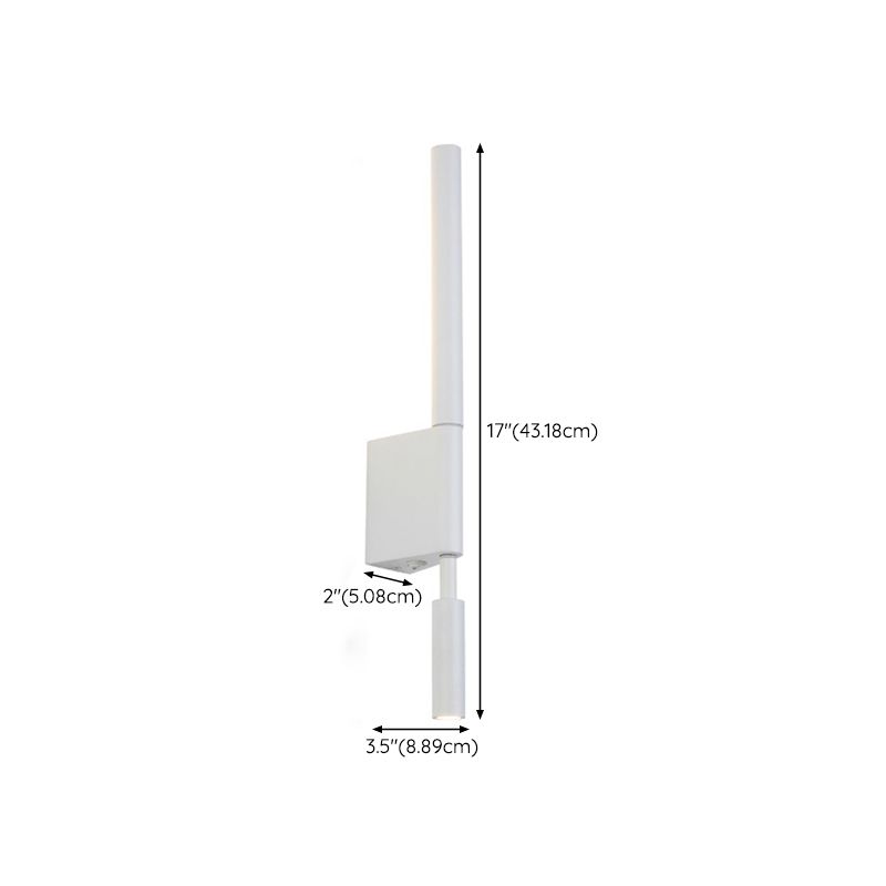 Modernism 2-Light White Wall Mounted Sconce Metallic LED Wall Light