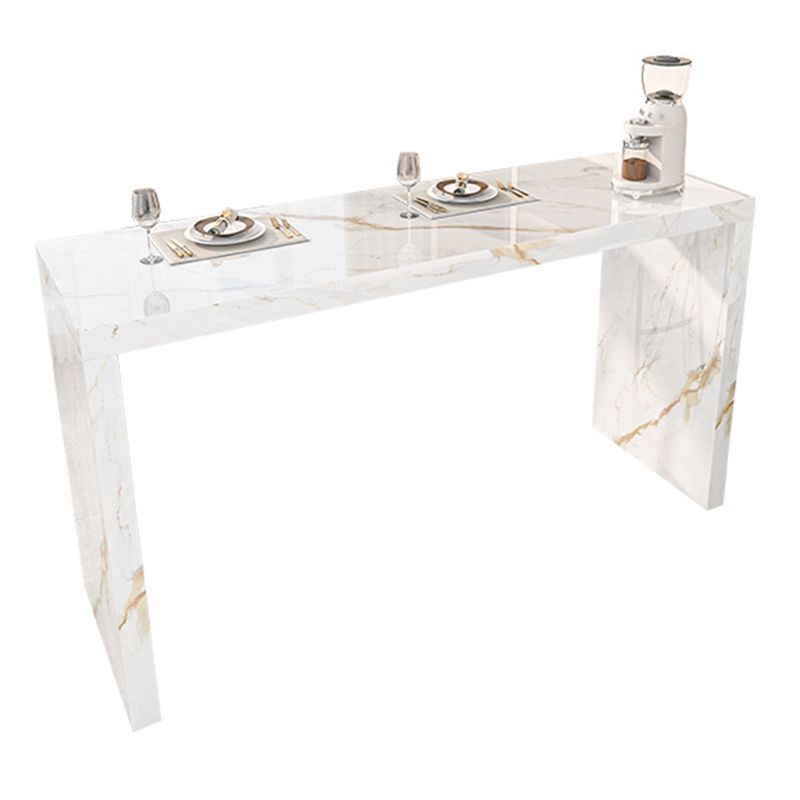 Modern Stone Bar Dining Table Rectangle Bar Table for Cafe And Breakroom