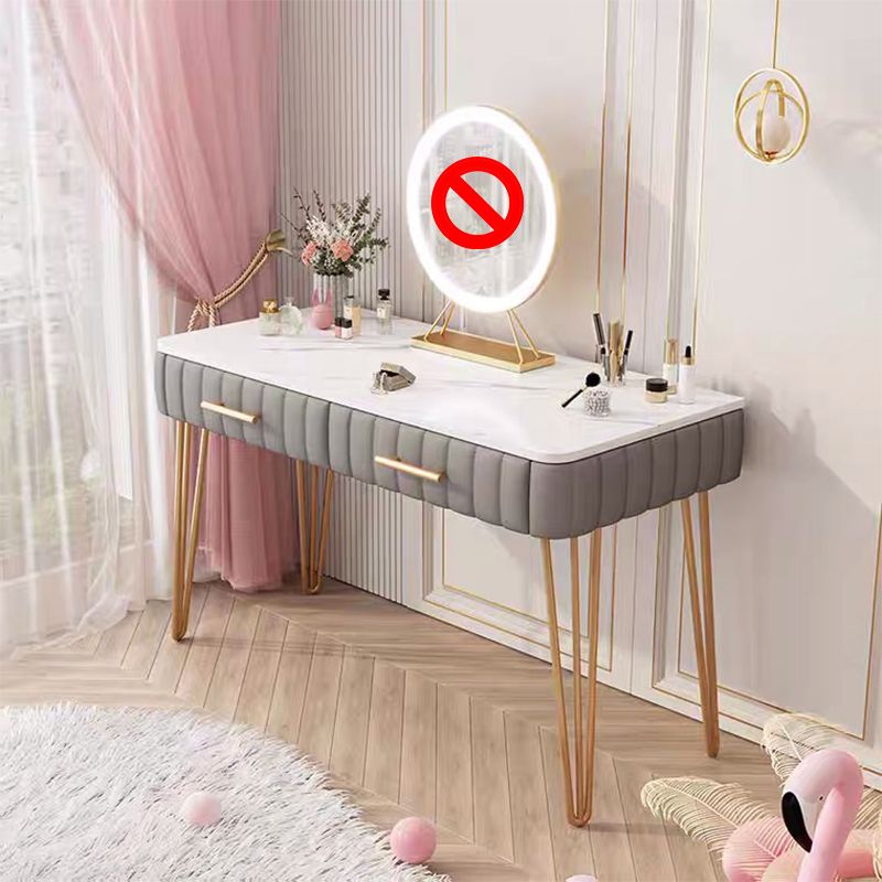 Slate Top Make-up Vanity with Drawer for Bedroom 29.53" High