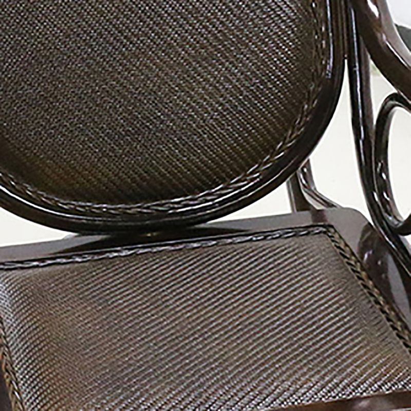 Traditional Rocking Chair Wicker Solid Color Built-in Armrest Indoor Rocking Chair