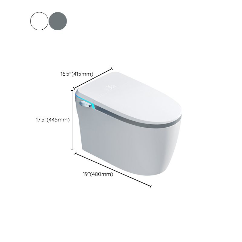 Contemporary Siphon Jet Toilet Bowl All-In-One Toilet with Vitreous China