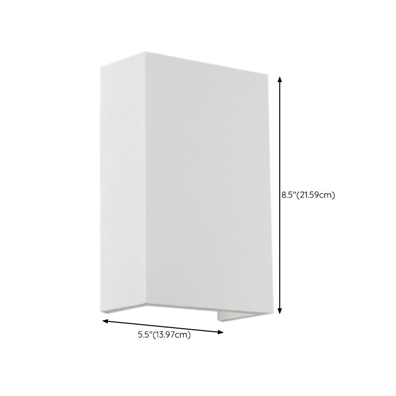 Stone Geometric Wall Mount Lamp Simple 1 Light Wall Mounted Light Fixture in White