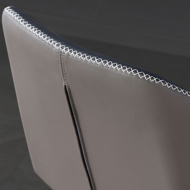 Silla de comedor de metal industrial, sin brazos, con respaldo de orejas (juego de 2)