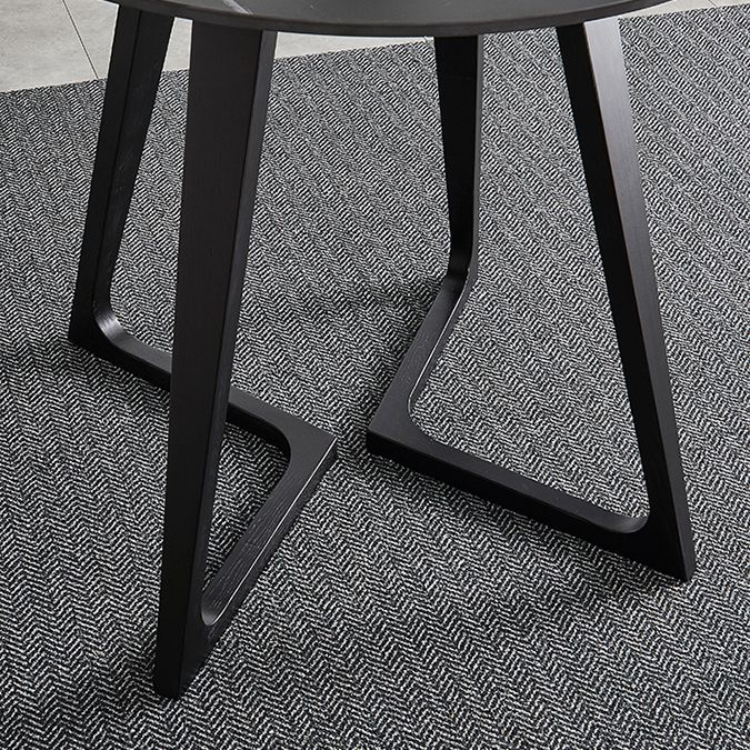 Mesa de piedra con pedestal doble, mesa de comedor de estilo industrial para interiores
