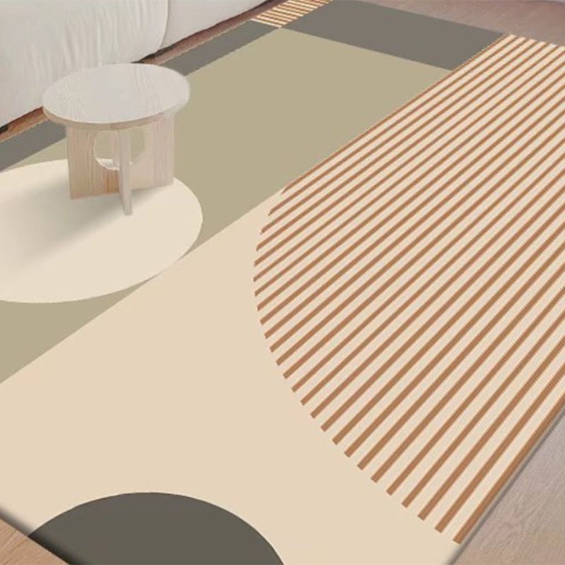 Modern Nordic Rug Polyester Geometry Area Rug Stain Resistant Rug for Living Room