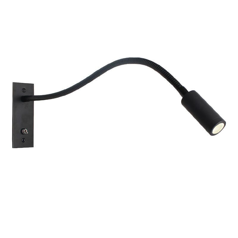 Apparecchi di illuminazione a parete rettangolare in stile moderno in metallo 1 luci di lettura montata a parete