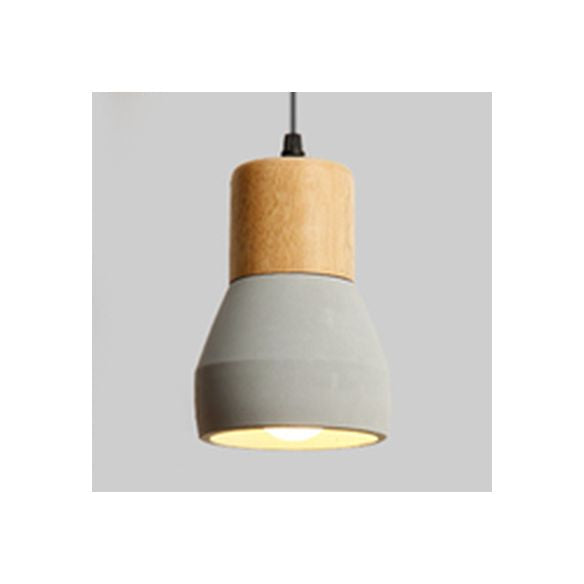 Cement Torch Shaped Pendant Lamp Single Light Nordic Style Pendant Light for Tea Station