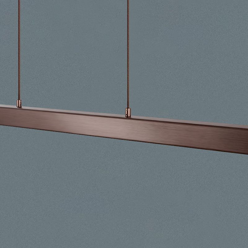 Contemporary Minimalism Island Light Fixture Metal Linear Chandelier Lamp