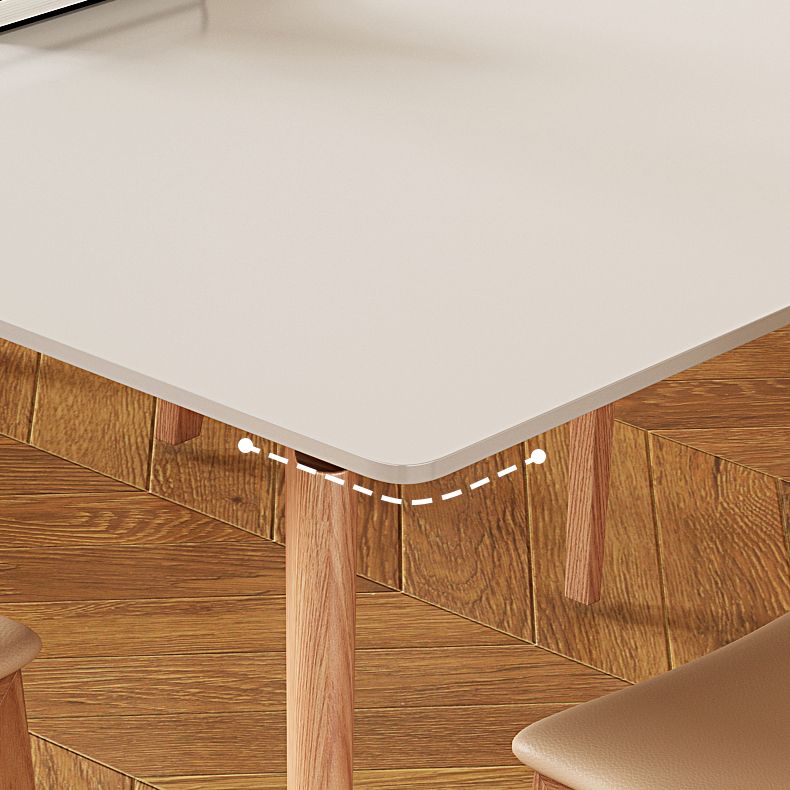 Sintered Stone Dining Table Wooden Base Dinner Table for Dining Room