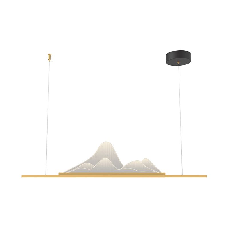 Iluminación de colgante de metal moderno Luz de colgante lineal de 1 luces