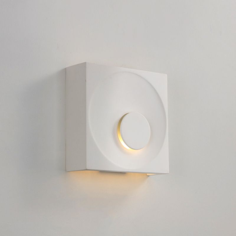 Nordic Style Square Shaped LED Wall Sconce Light Cement Bedroom Wall Mounted Lighting