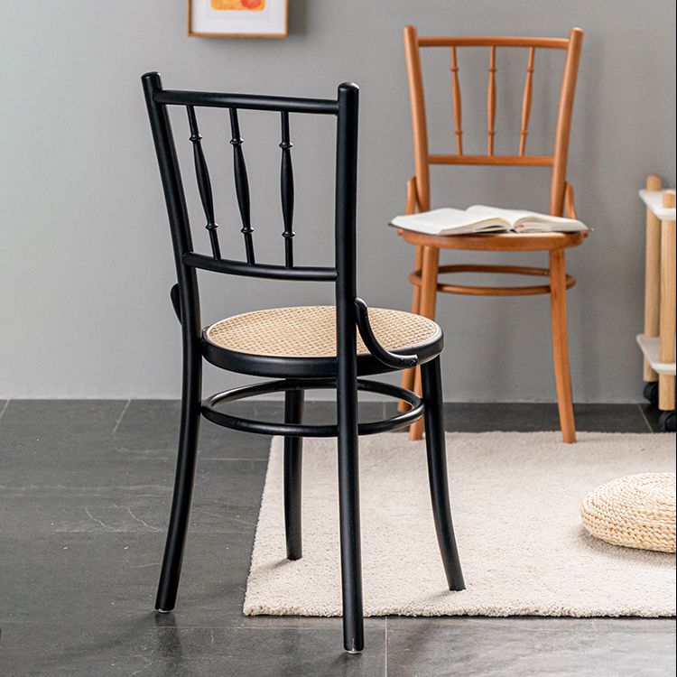 Silla tradicional de comedor sillas sin brazos con patas de madera para cocina