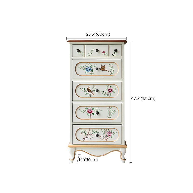 American Traditional Storage Chest Dresser Wooden Dresser with Drawers