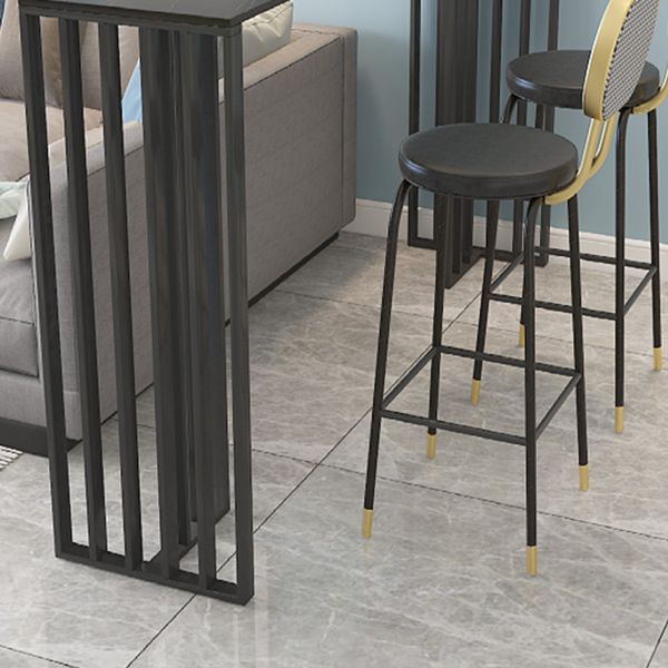 1/3/4 Pieces Glam Bar Table Set Matte Finish Sintered Stone Counter Set