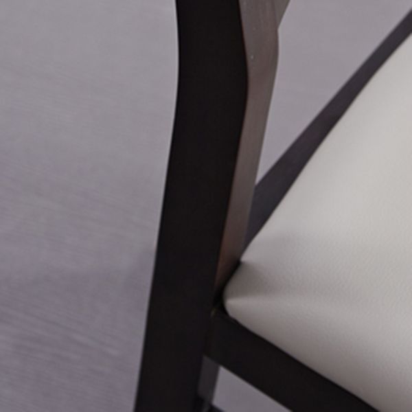 Contemporary Solid Wood Armless Dining Chairs Open Back Dining Side Chair