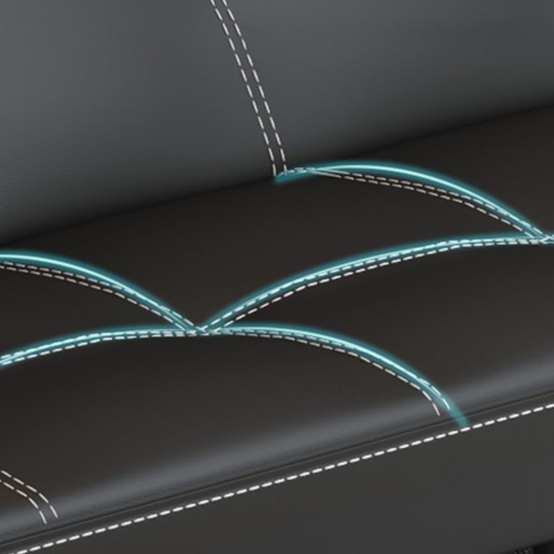 Faux Leather Pillow Top Arms /Armless Sleeper Sofa Bed Biscuit Back Convertible Sofas