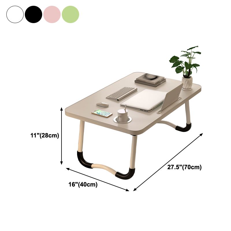 Modern Curved Writing Desk Folding Manufactured Wood Desk with Sled Base