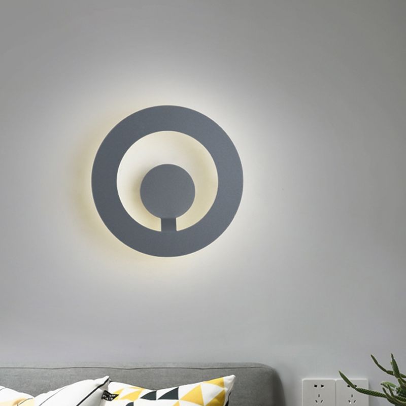 1 Light Geometric Wall Mounted Lamps Modern Style Metal Wall Sconces