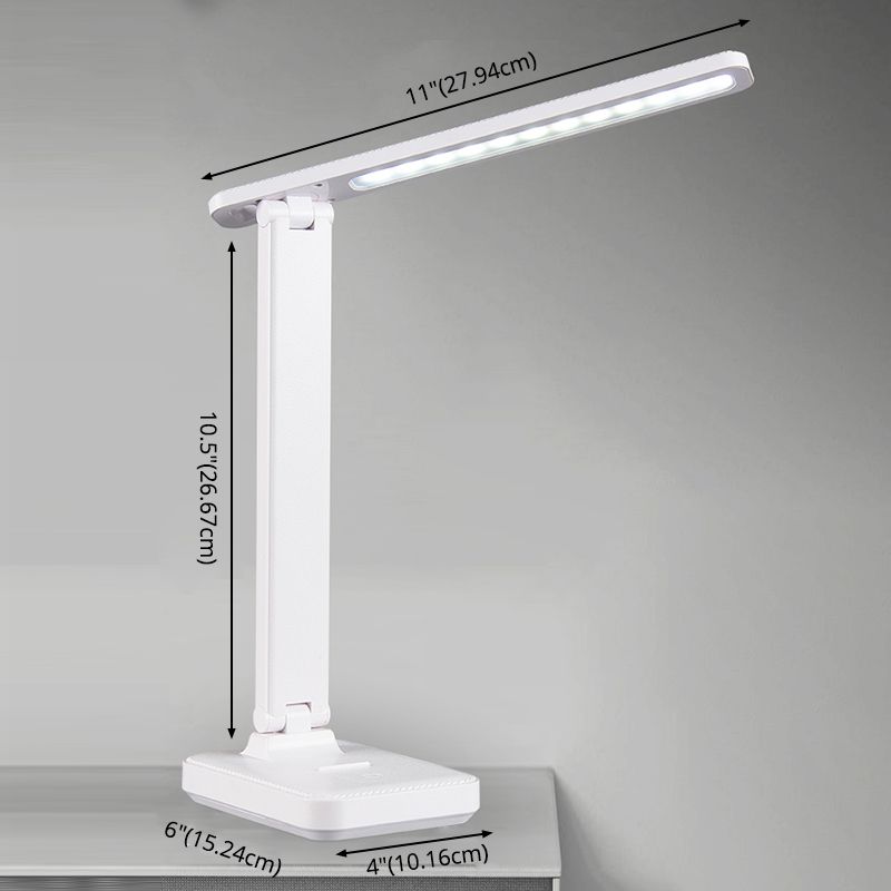 Lampada da tavolo a LED dimmerabile moderna in stile minimalista Lampada da tavolo in plastica a 1 luce per studio