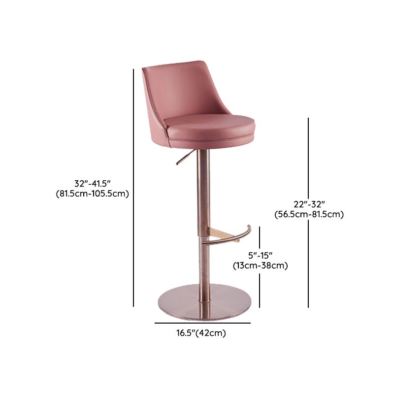 Modern Upholstered Counter Stool Bar-height Bar Stool with Footrest