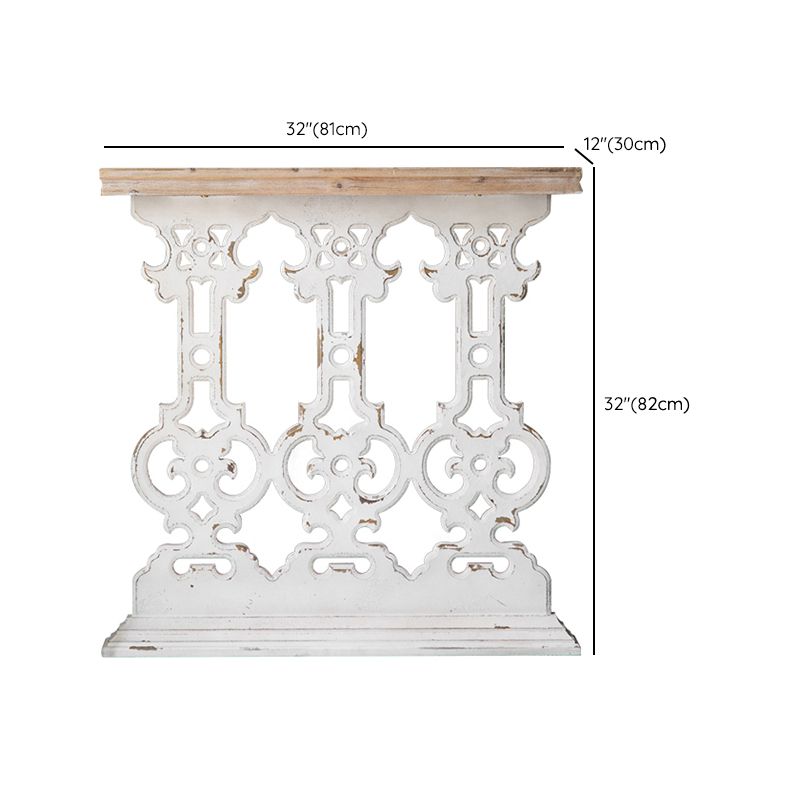 French Country Solid Wood Console Table Distressed Accent Table
