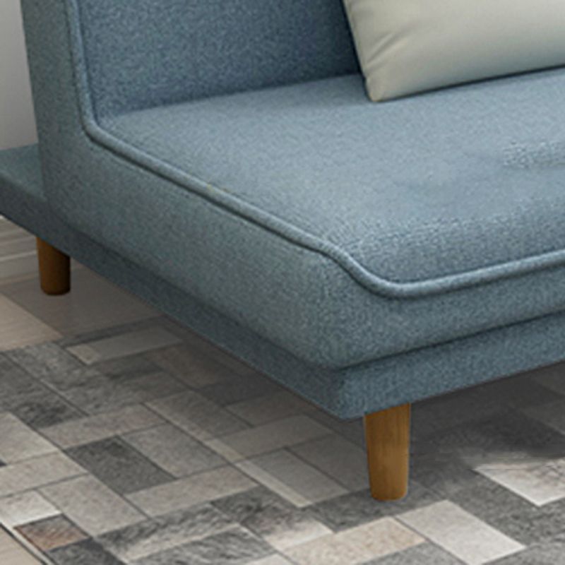Foldable and Wear-resisting Linen Armless Sofa with Tight Back for Apartment