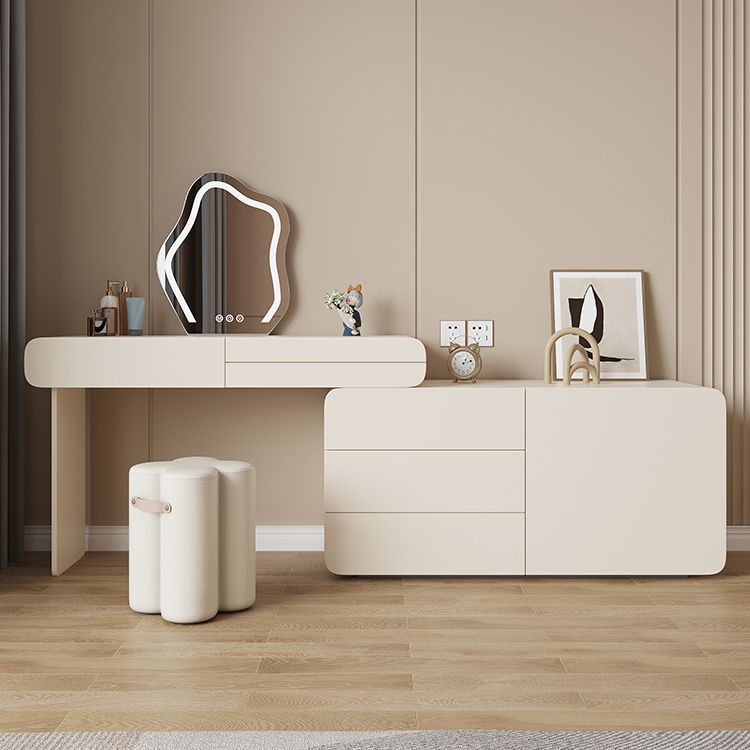 15.75" Wide Make-up Vanity White Makeup Vanity Desk Table with 6 Drawers