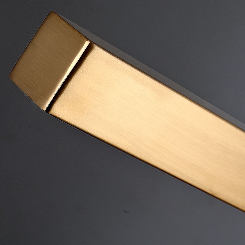 Moderne Rechteckinselinsel Kronleuchter 1-Licht-LED-Anhänger Beleuchtungskörper mit Kristall