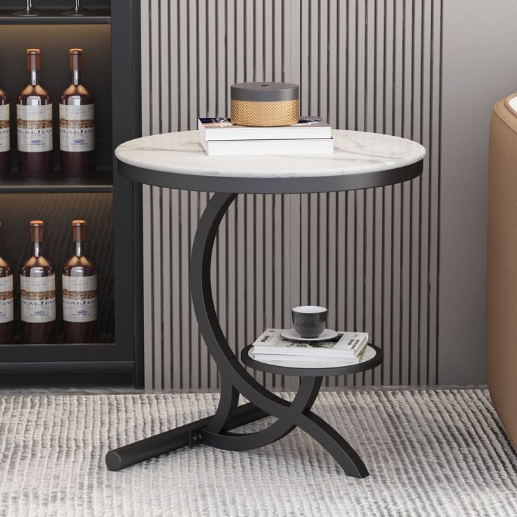 Modern Abstract Corner Table Round Side End Table for Living Room