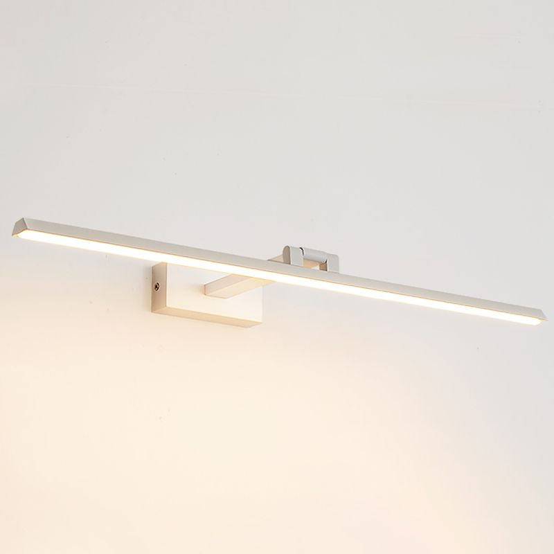 Linear LED Vanity Light Fixtures Modern Minimalist Style Metal Single Vanity Light