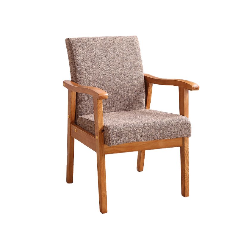 Mid-century Modern Style Fabric Arms Included Accent Armchair