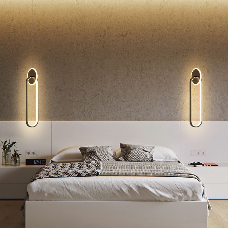 Minimalism LED Hanging Ceiling Light Metal 1-Light Ceiling Pendant Light