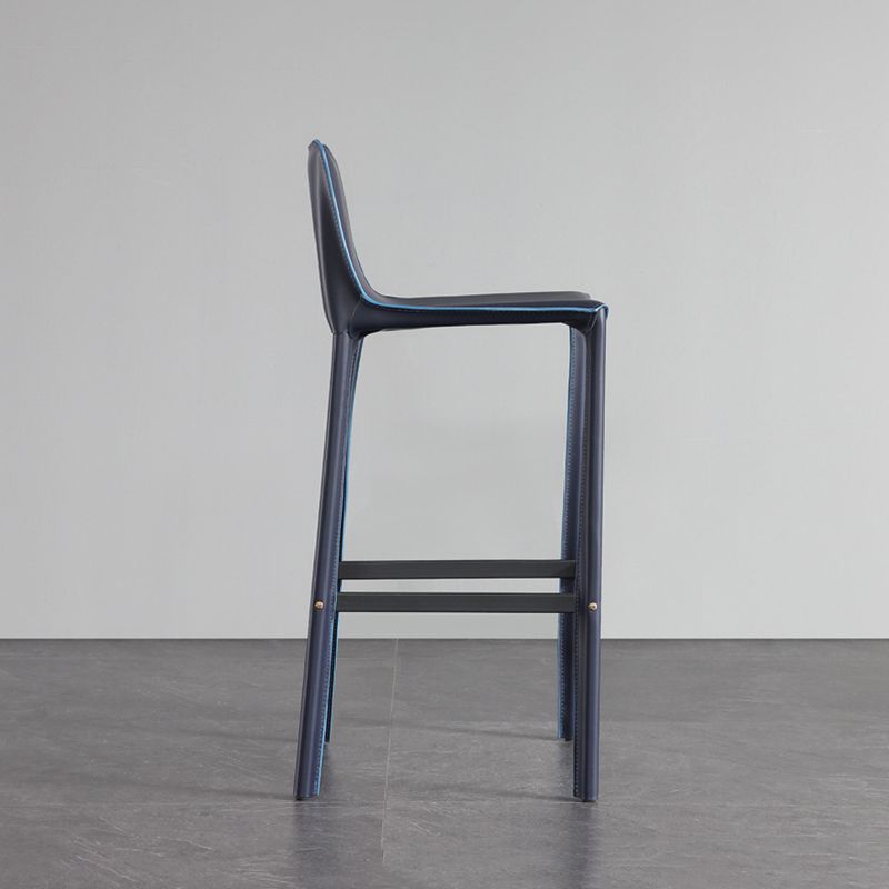 Modern Style Low Back Bar-stool Pu Leather Counter Bar Stool with Metal Legs